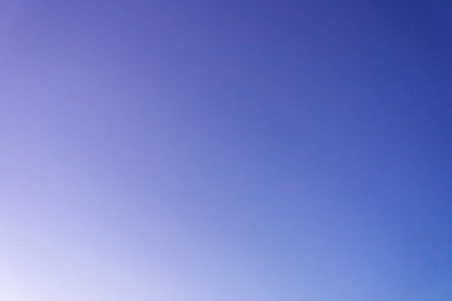 blue sky over the city