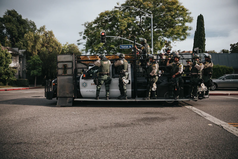 Uniformed security team on standby