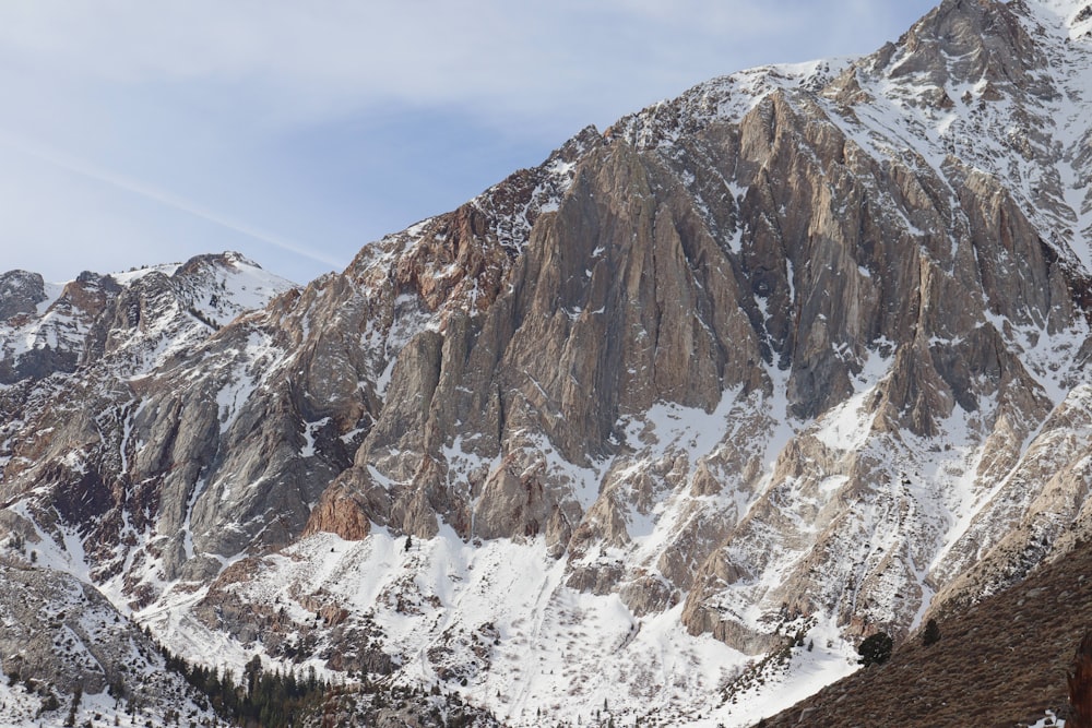 snow covered mountain under blue sky during daytime