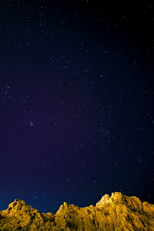 blue sky with stars during night time in Kermanshah Iran