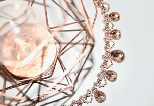 silver and gold beaded necklace