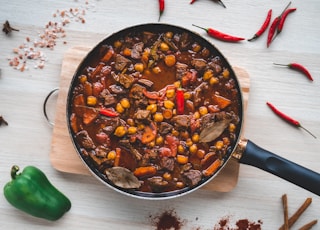 cooked food on black bowl