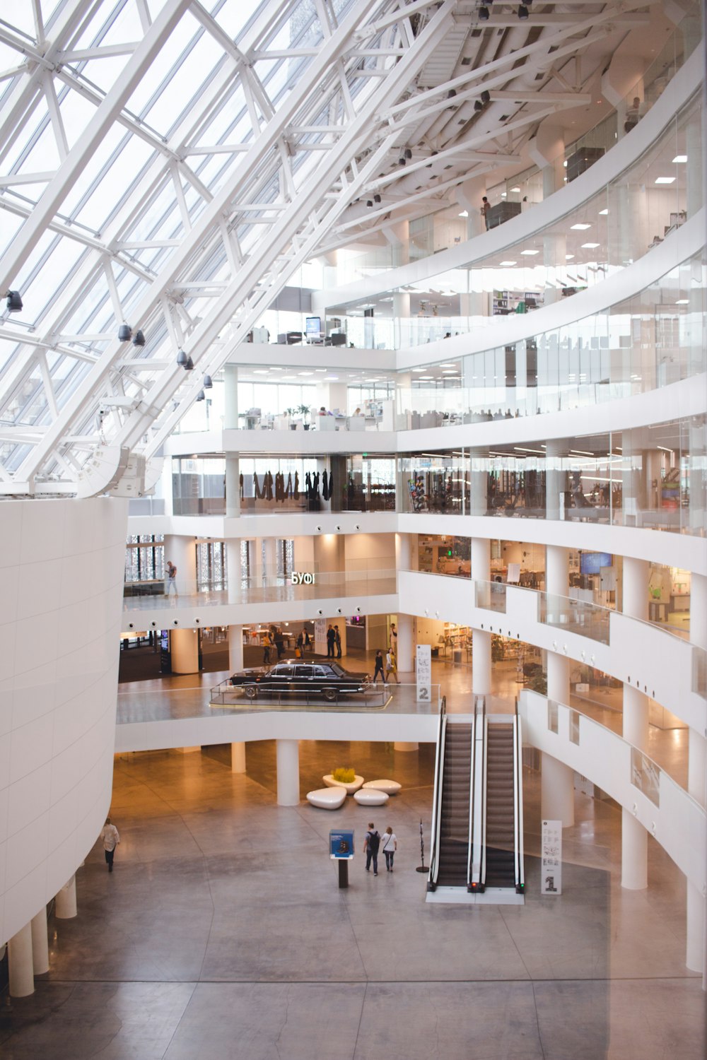 white and brown building interior