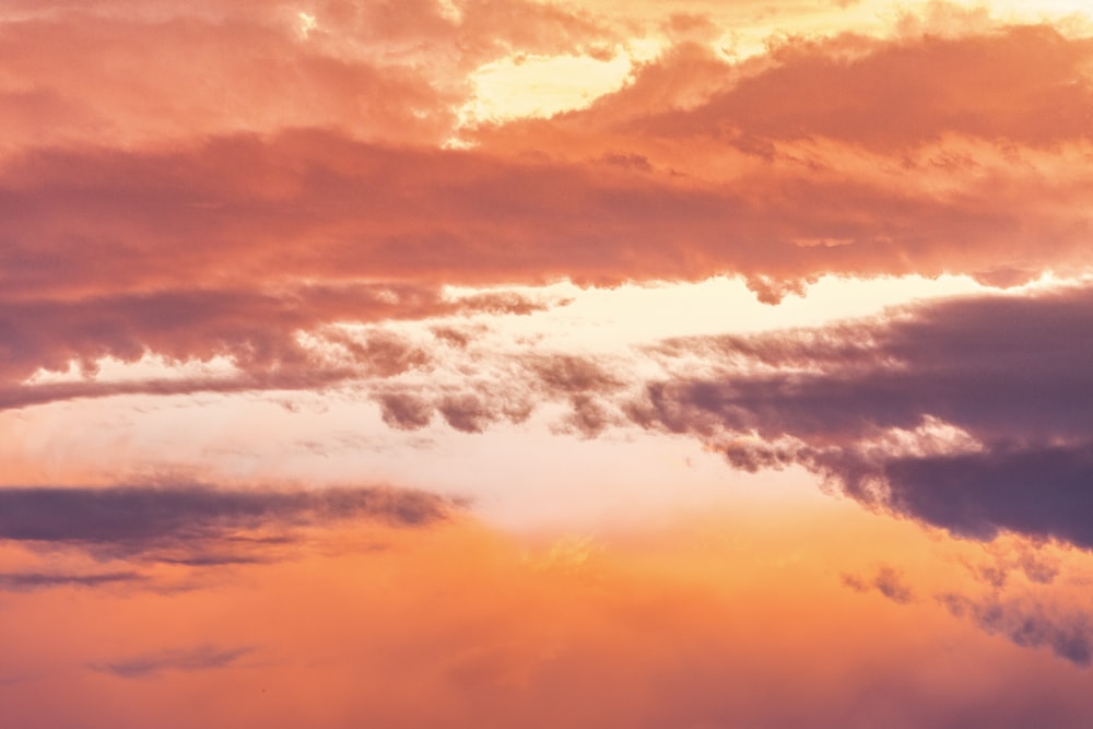 orange and blue cloudy sky