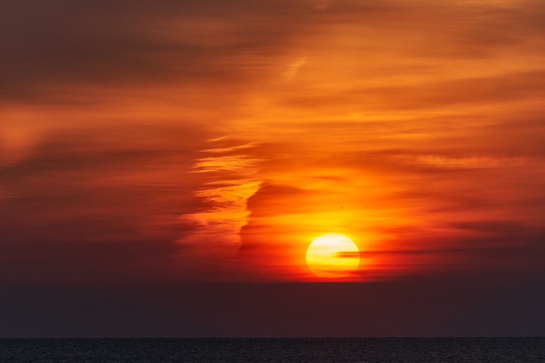 silhouette of mountain during sunset