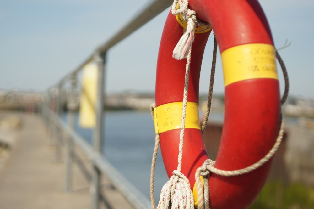 red and yellow metal pipe