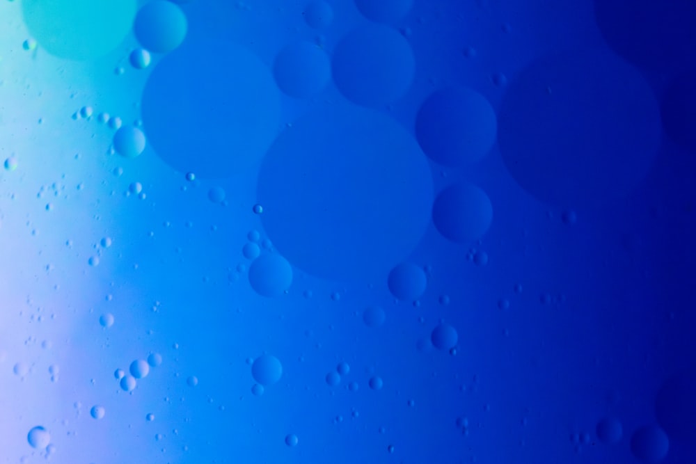 blue and white water droplets