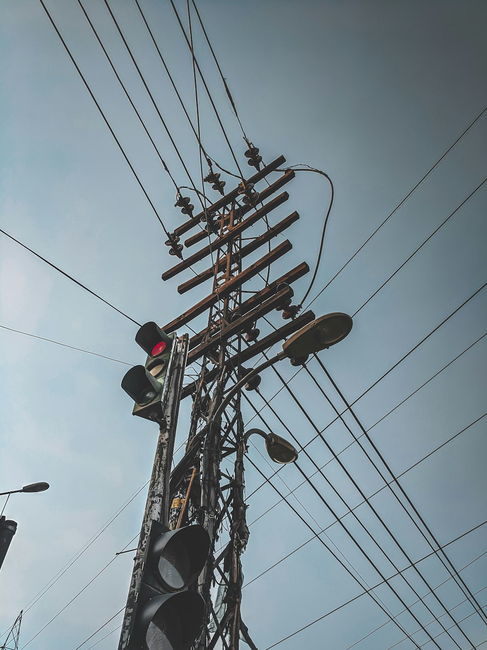 traffic light with red light