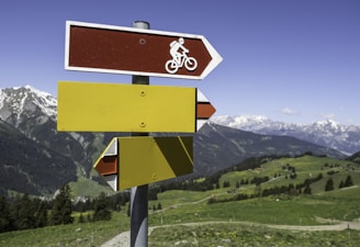 red and white road sign