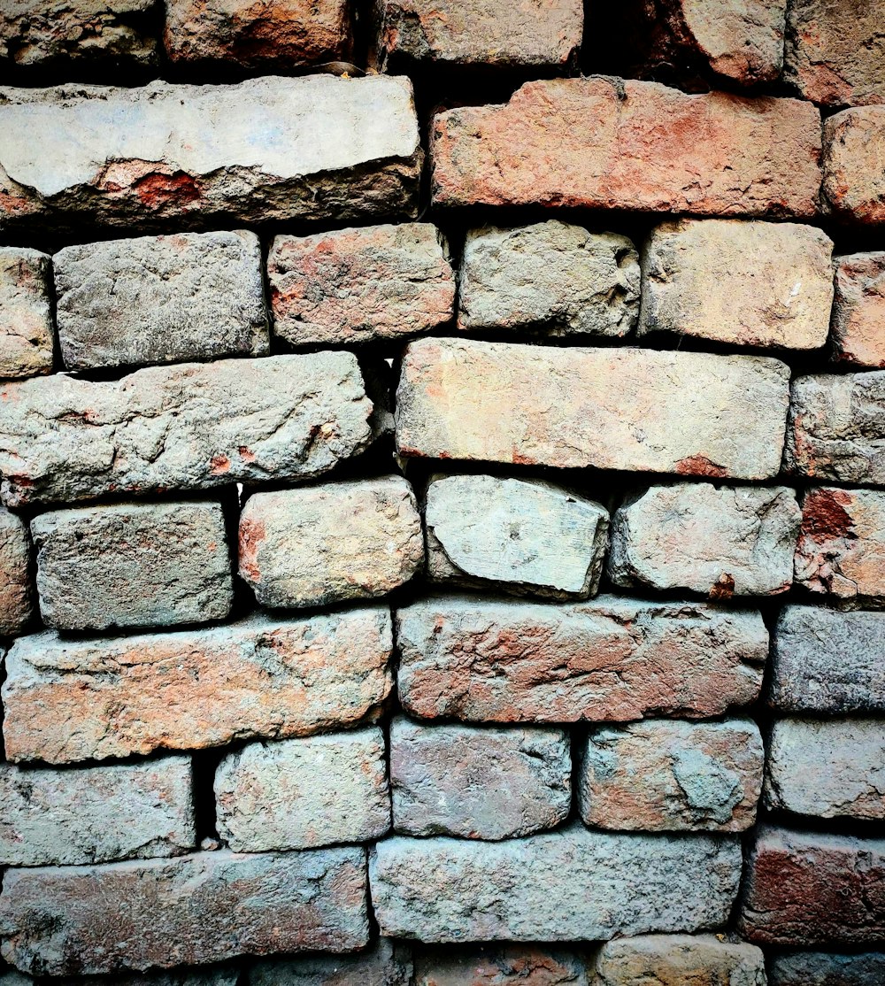 brown and black brick wall