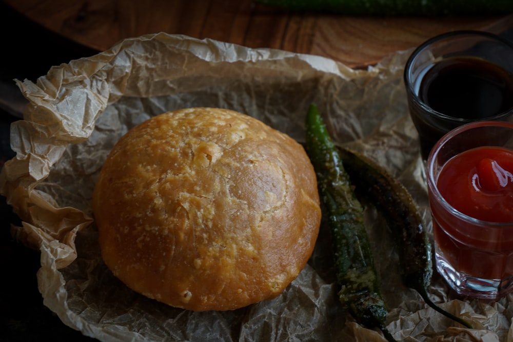 burger on white paper towel