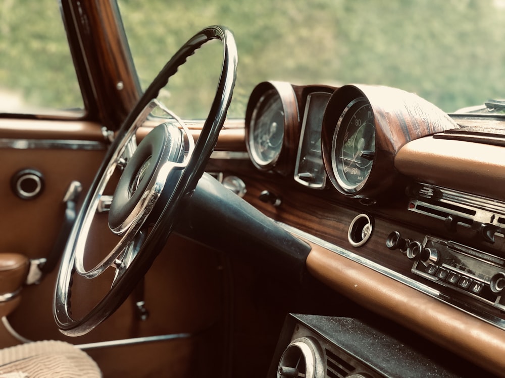 red and black car interior