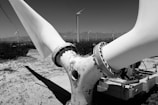 Close-up of advanced materials used in wind turbine blade repair.