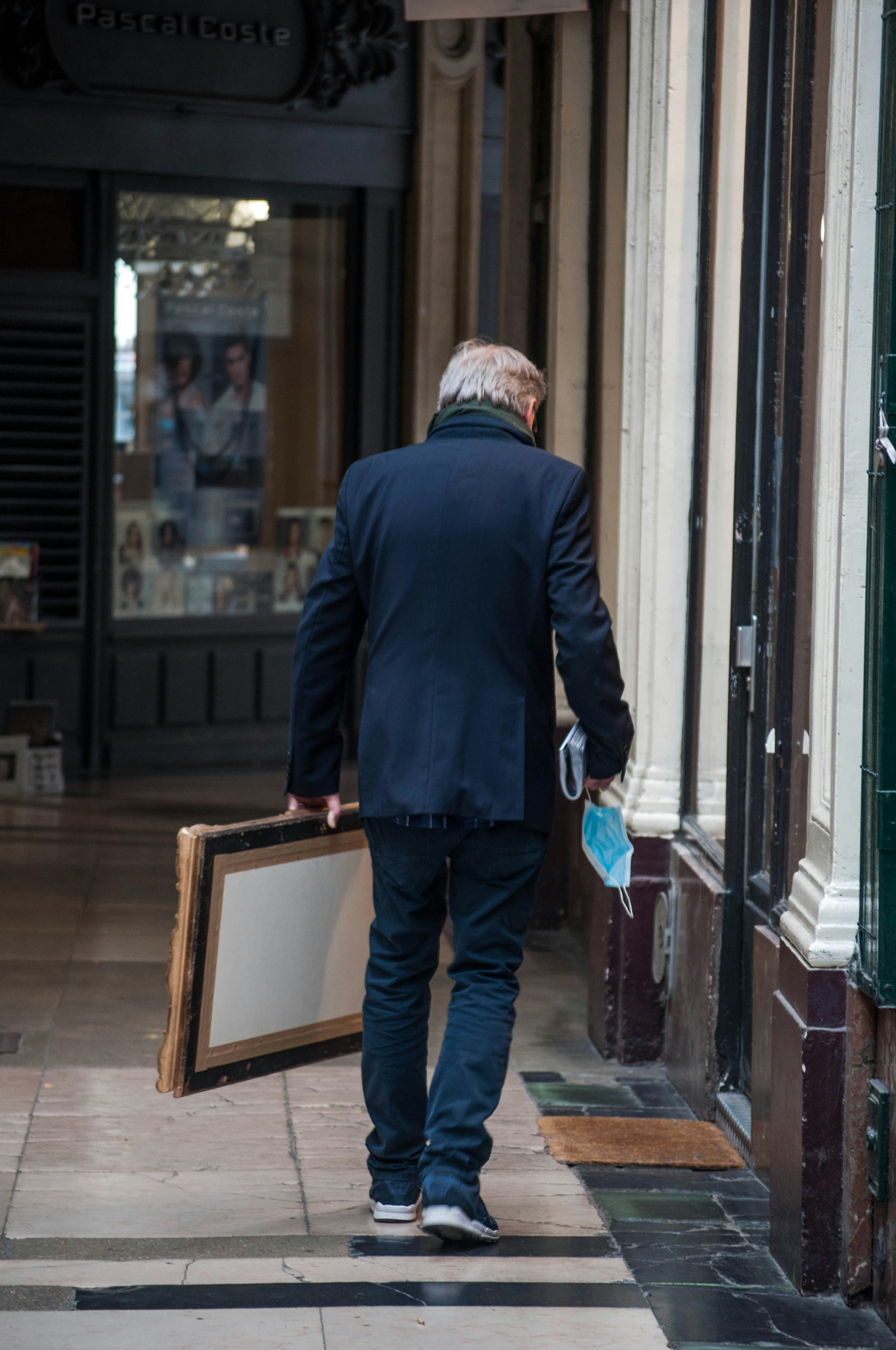 jeans and black suit jacket