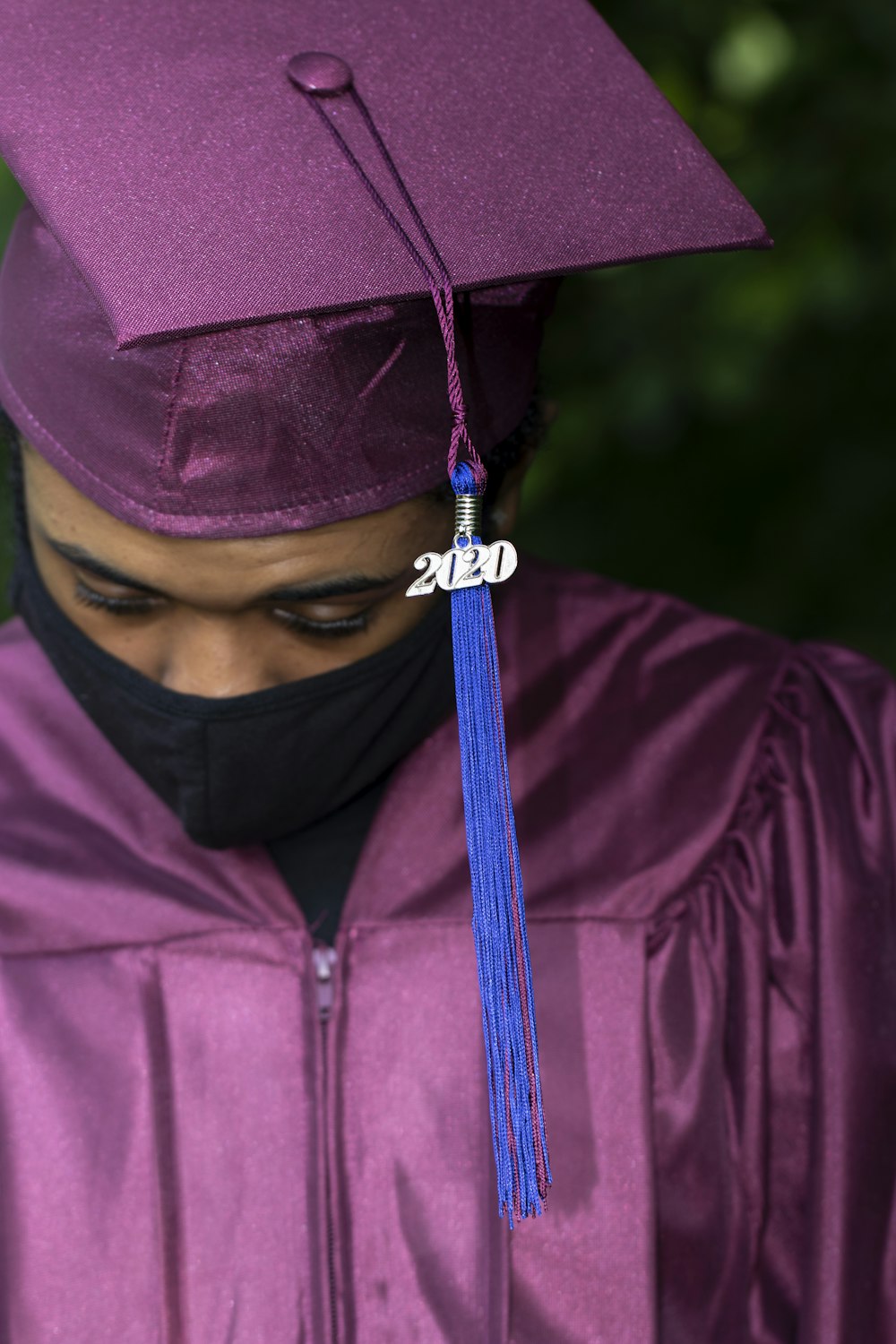 woman in purple academic dress