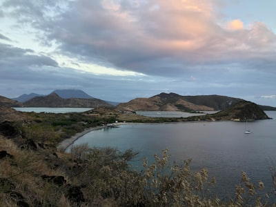 green grass field near body of water under cloudy sky during daytime saint kitts and nevis google meet background