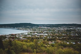 A panoramic view of Contoocook’s downtown area with shops and local businesses.