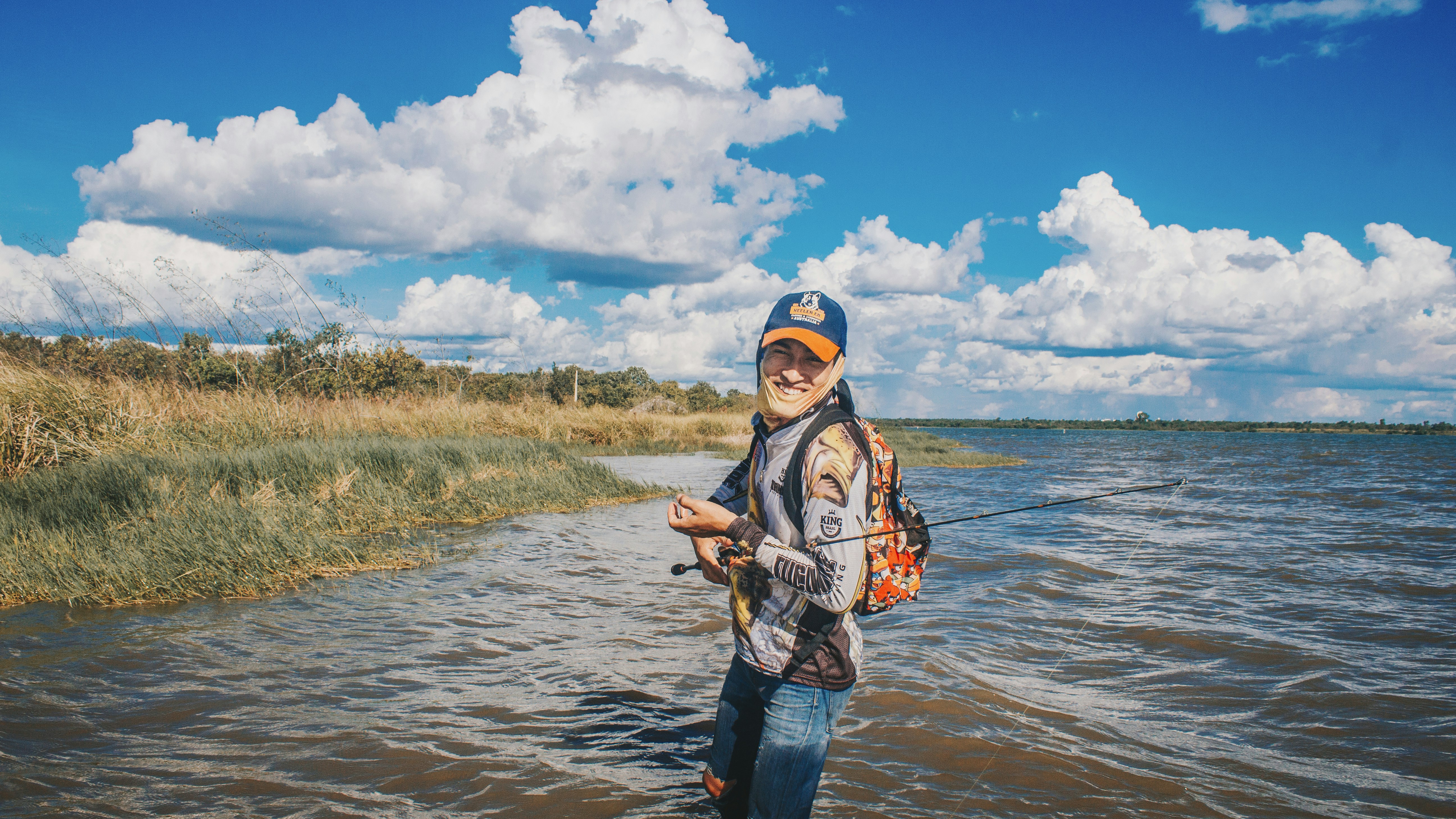 Portrait of Carlos Quispe Rojas, champion angler, smiling