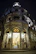 Historic and grand entrance of Nilambag Palace Hotel bathed in warm evening light.