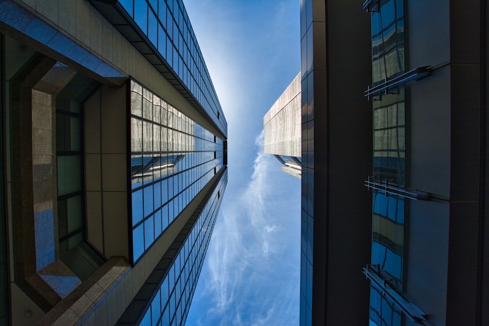 low angle photography of high rise building under blue sky during daytime