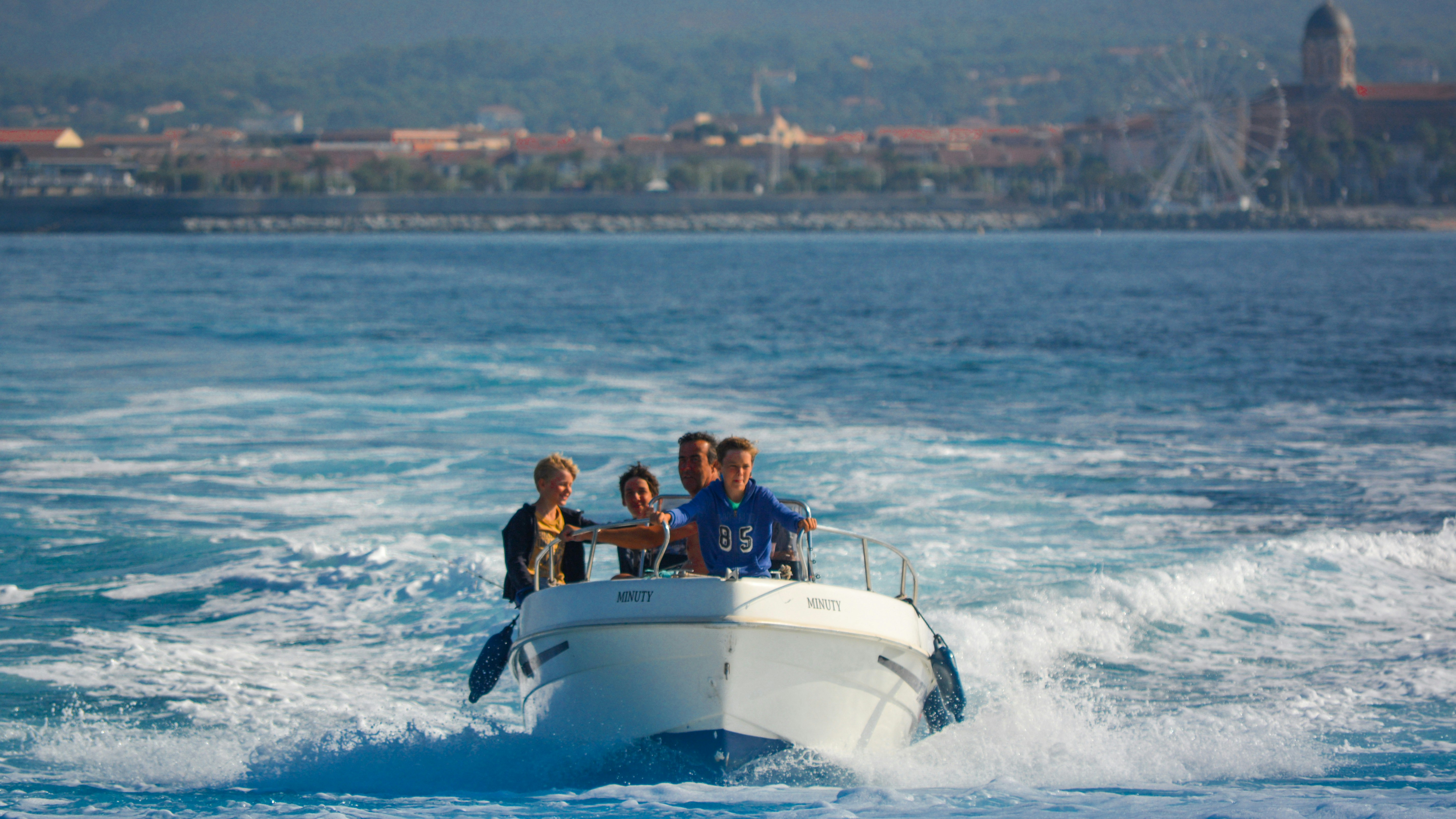 Family enjoying a boat tour in Maui