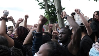 people raising their hands during daytime