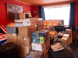 brown cardboard boxes on brown wooden table