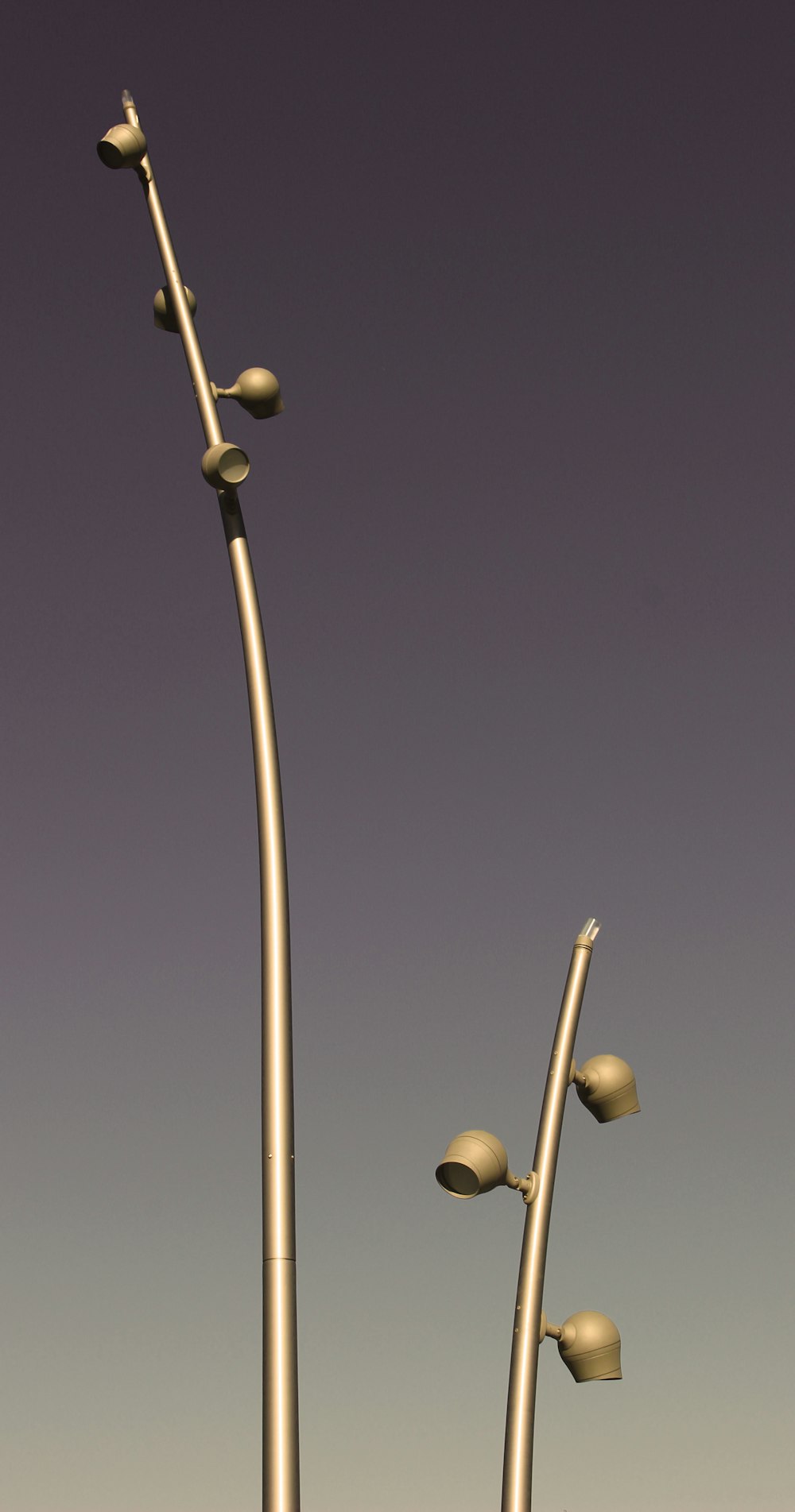 white light post during night time