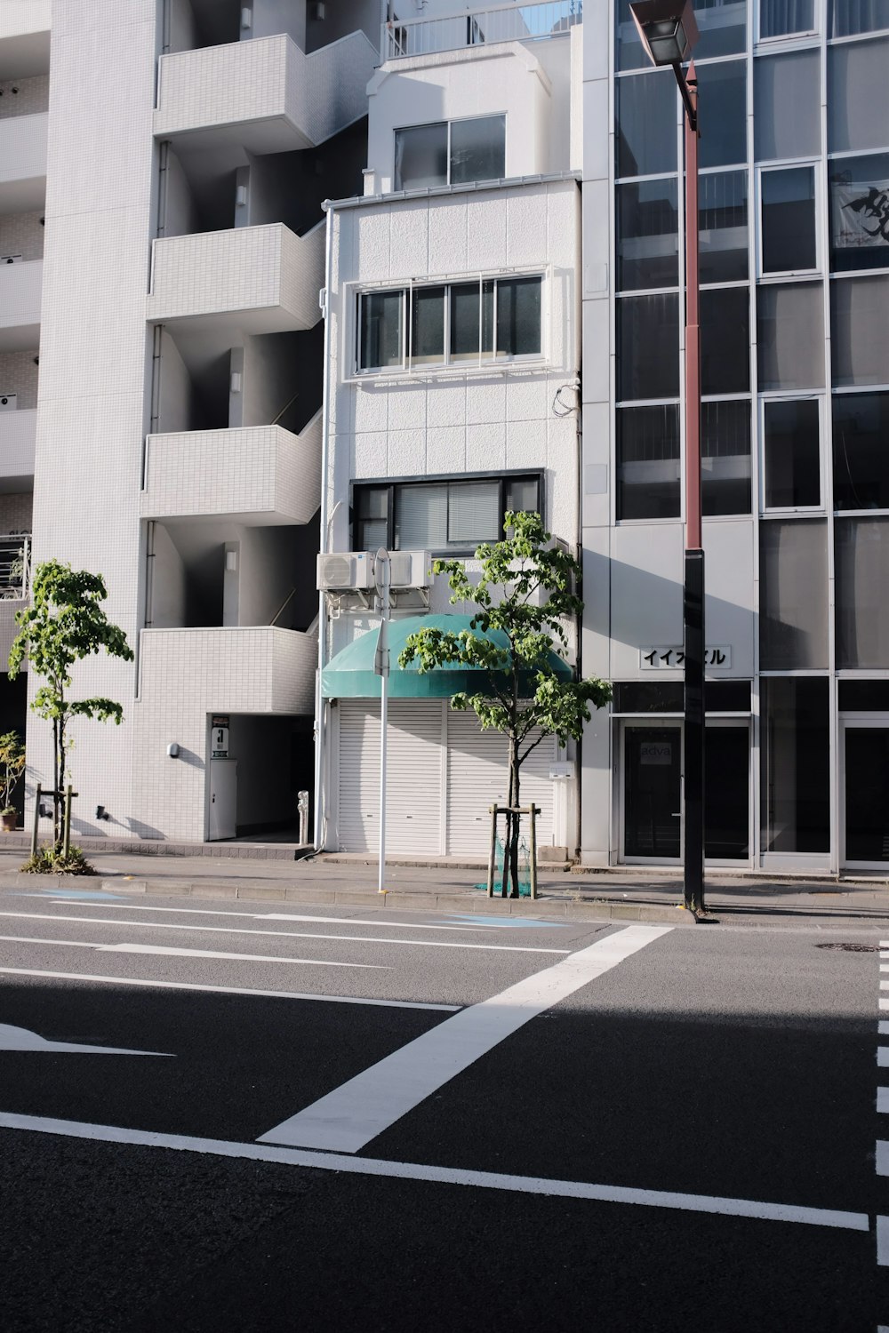 white and red concrete building