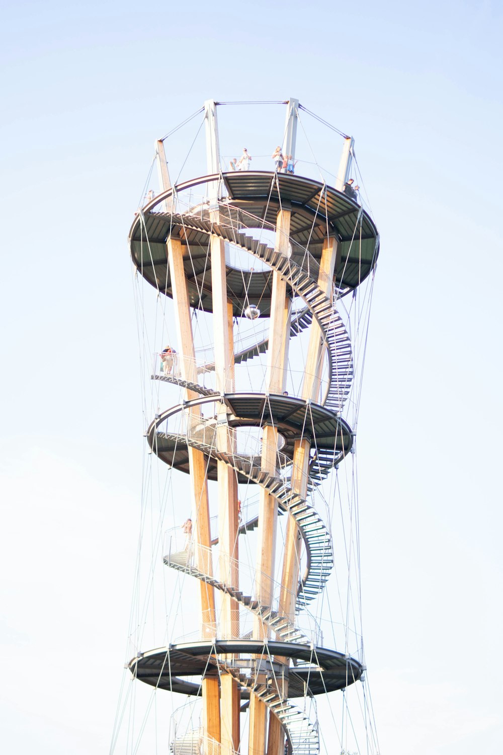 white and black spiral tower