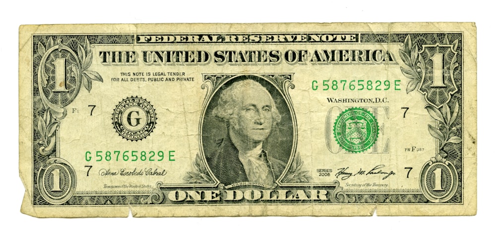 1 미국 달러 지폐