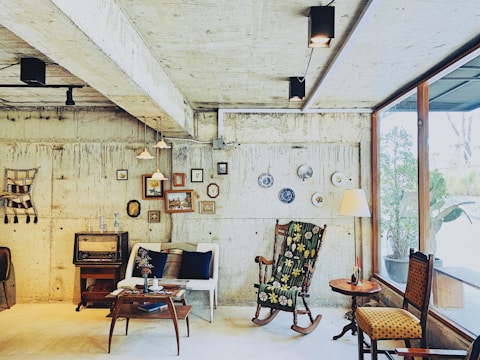 Cozy vintage apartment interior with classic Viennese details.