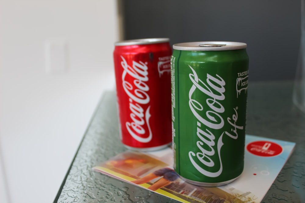 coca cola can on table