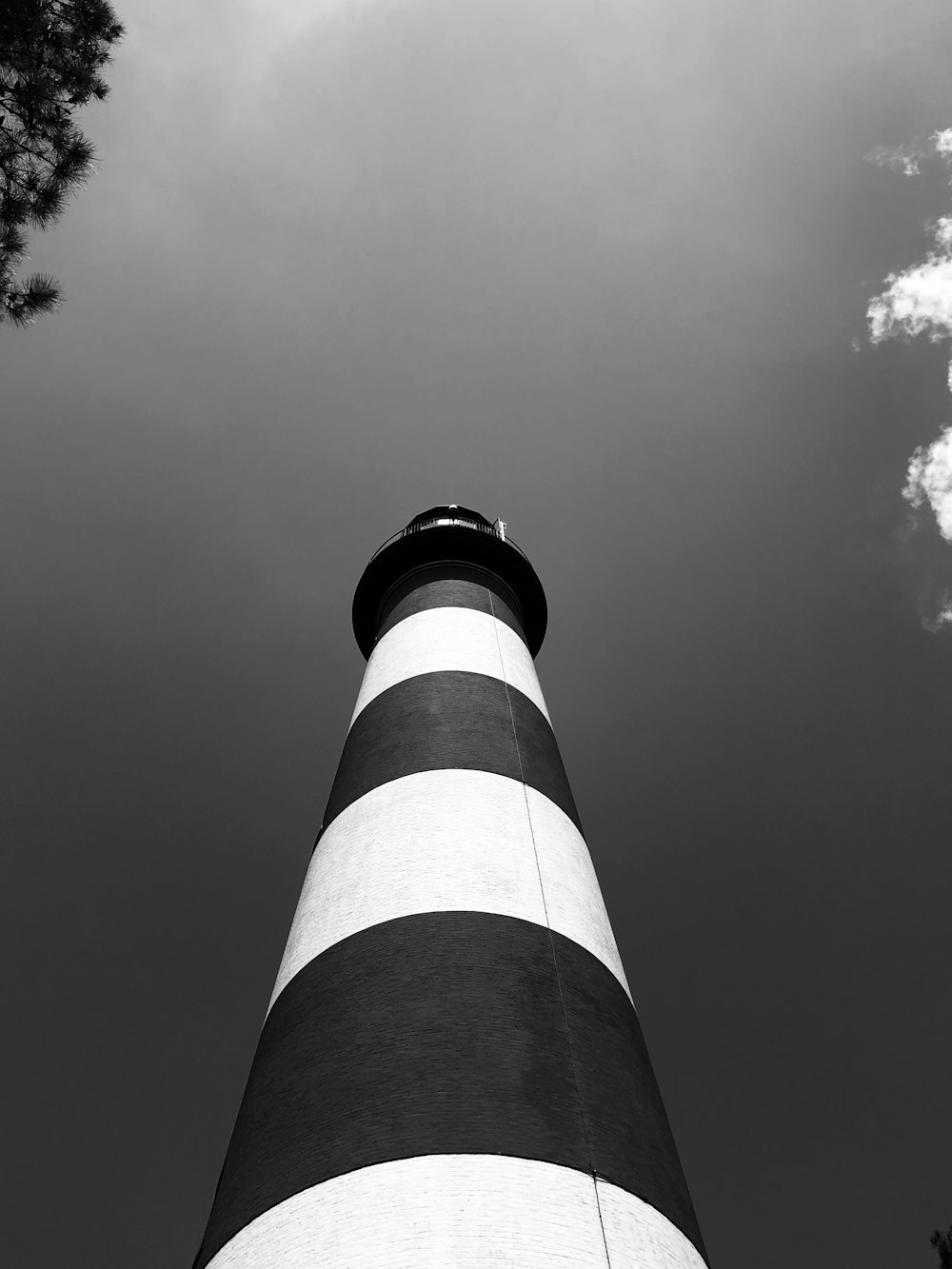 grayscale photo of a light house