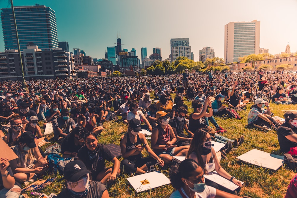 people sitting on bench during daytime