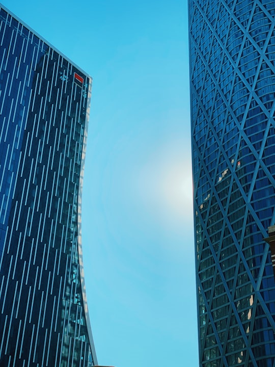 low angle photography of high rise building in Canary Wharf United Kingdom