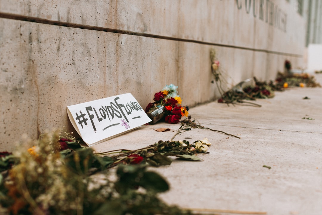 white and red flowers on gray concrete wall