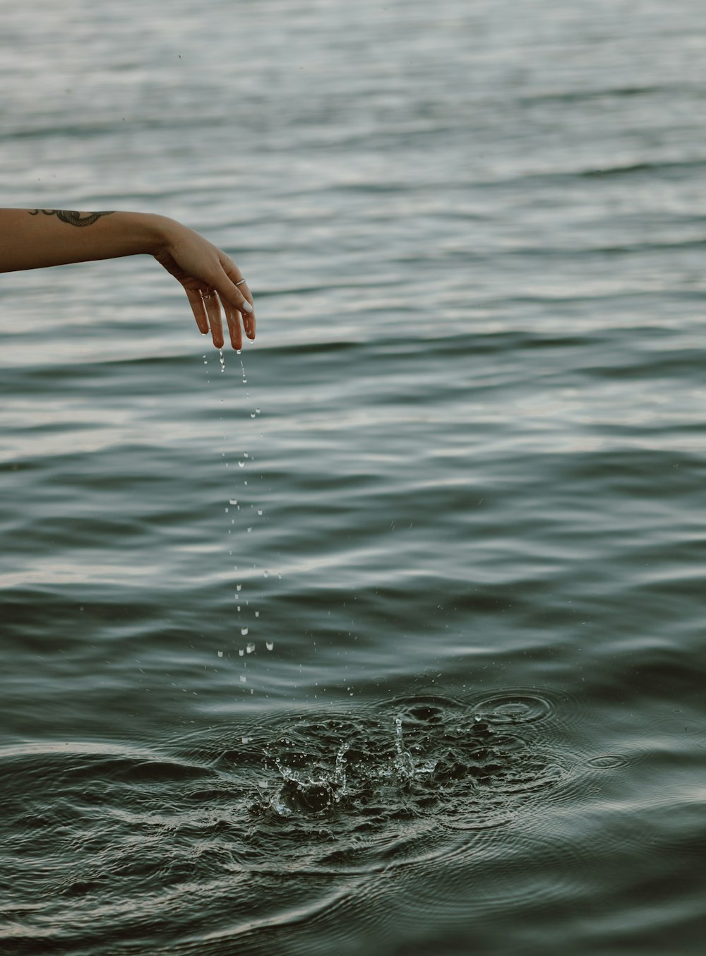 persons feet on water