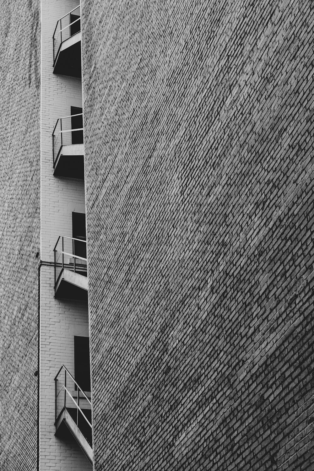 grayscale photo of concrete building