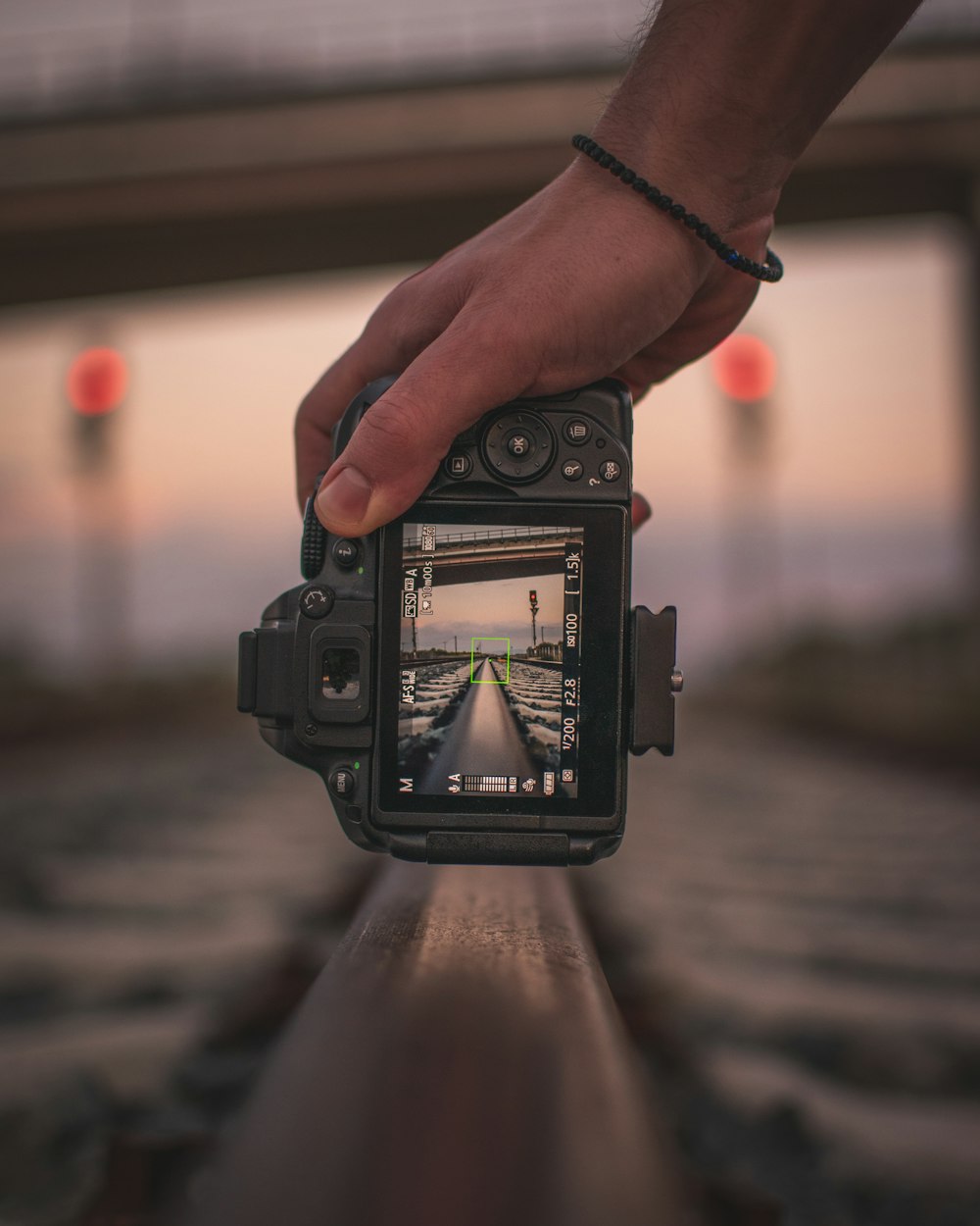 person holding black dslr camera