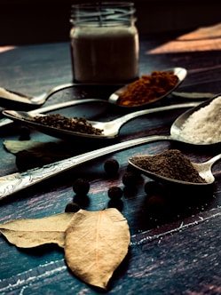 brown and black food on black wooden table