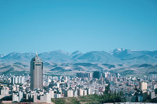 aerial view of city buildings during daytime in Tabriz Iran