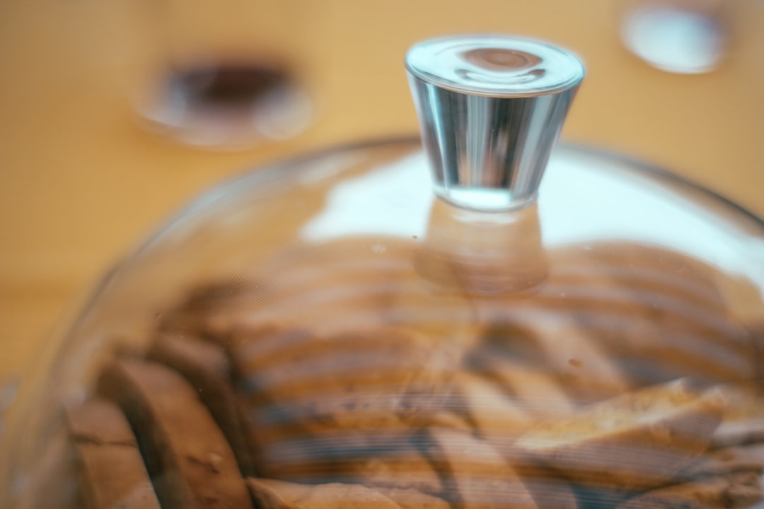 clear glass container with silver lid