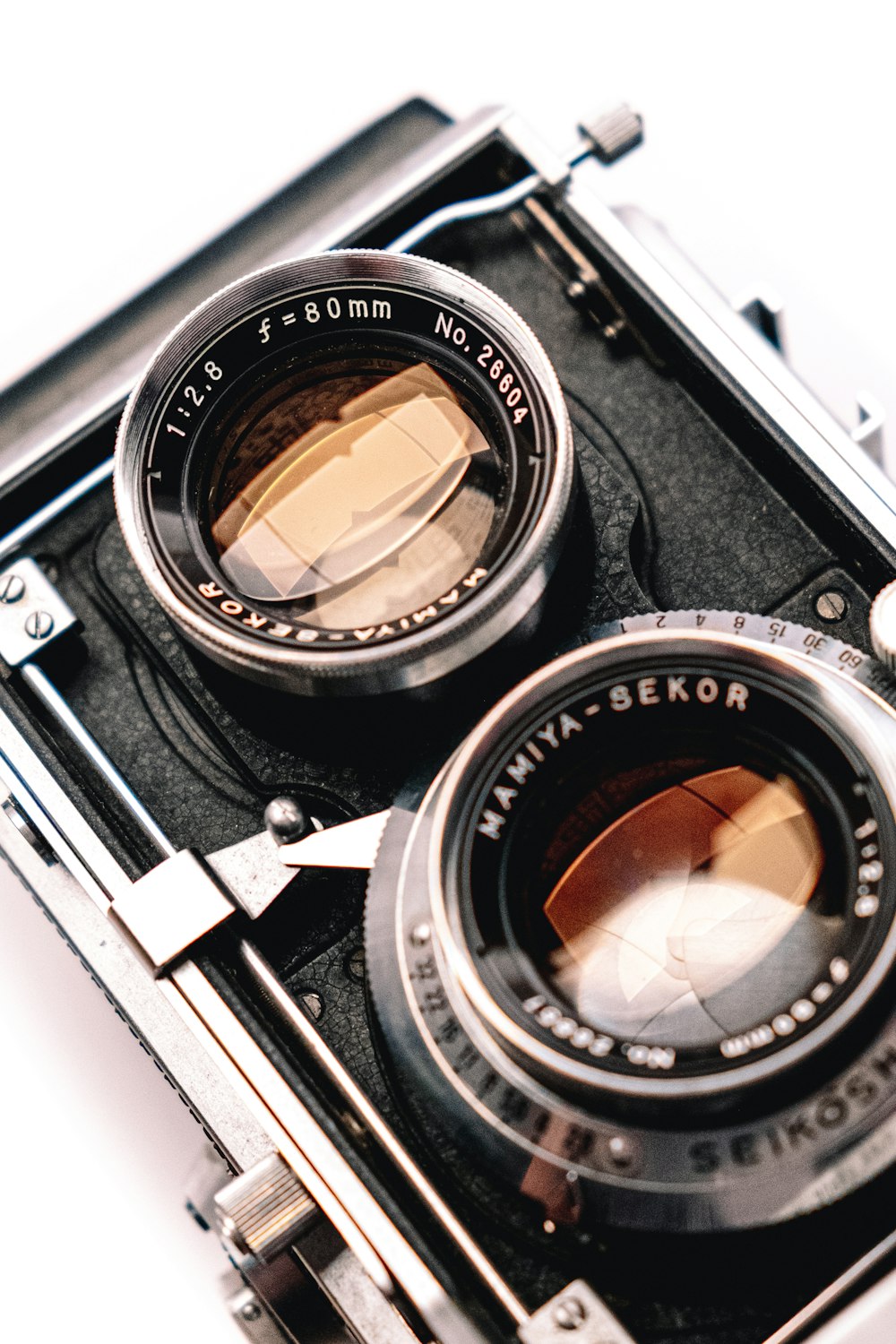 black and silver camera lens