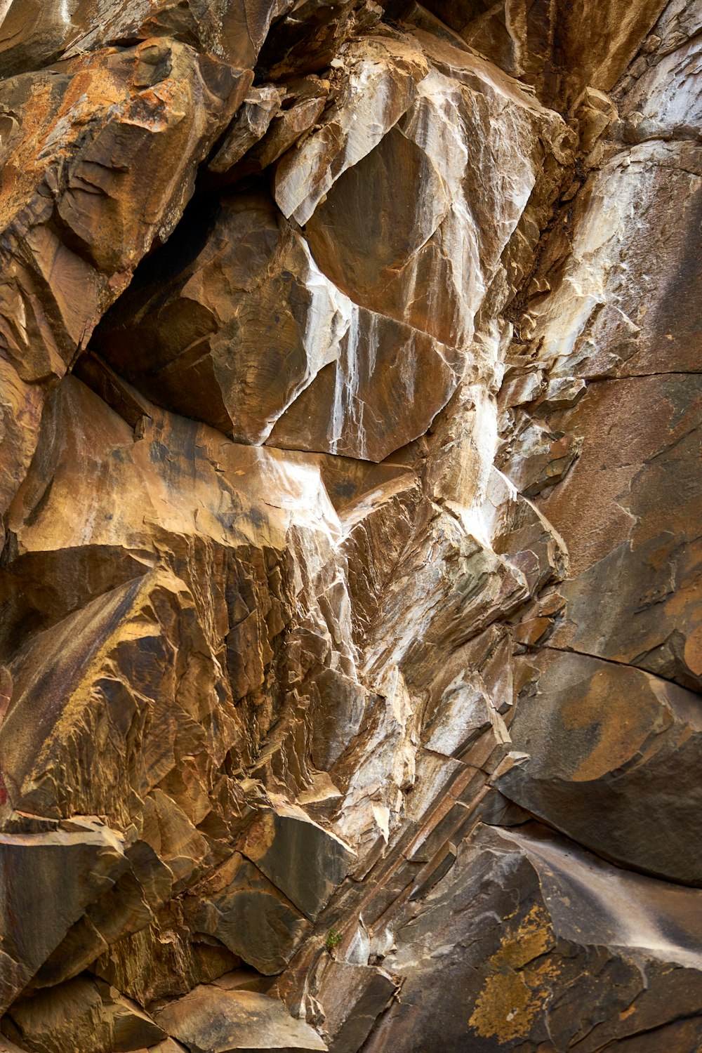 brown and gray rock formation