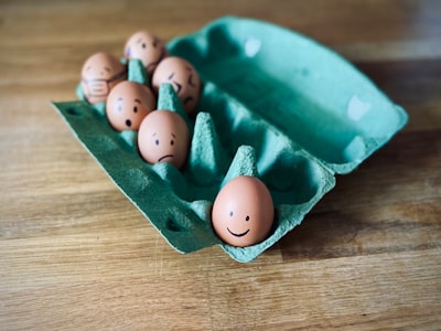 brown eggs on green tray easter egg zoom background