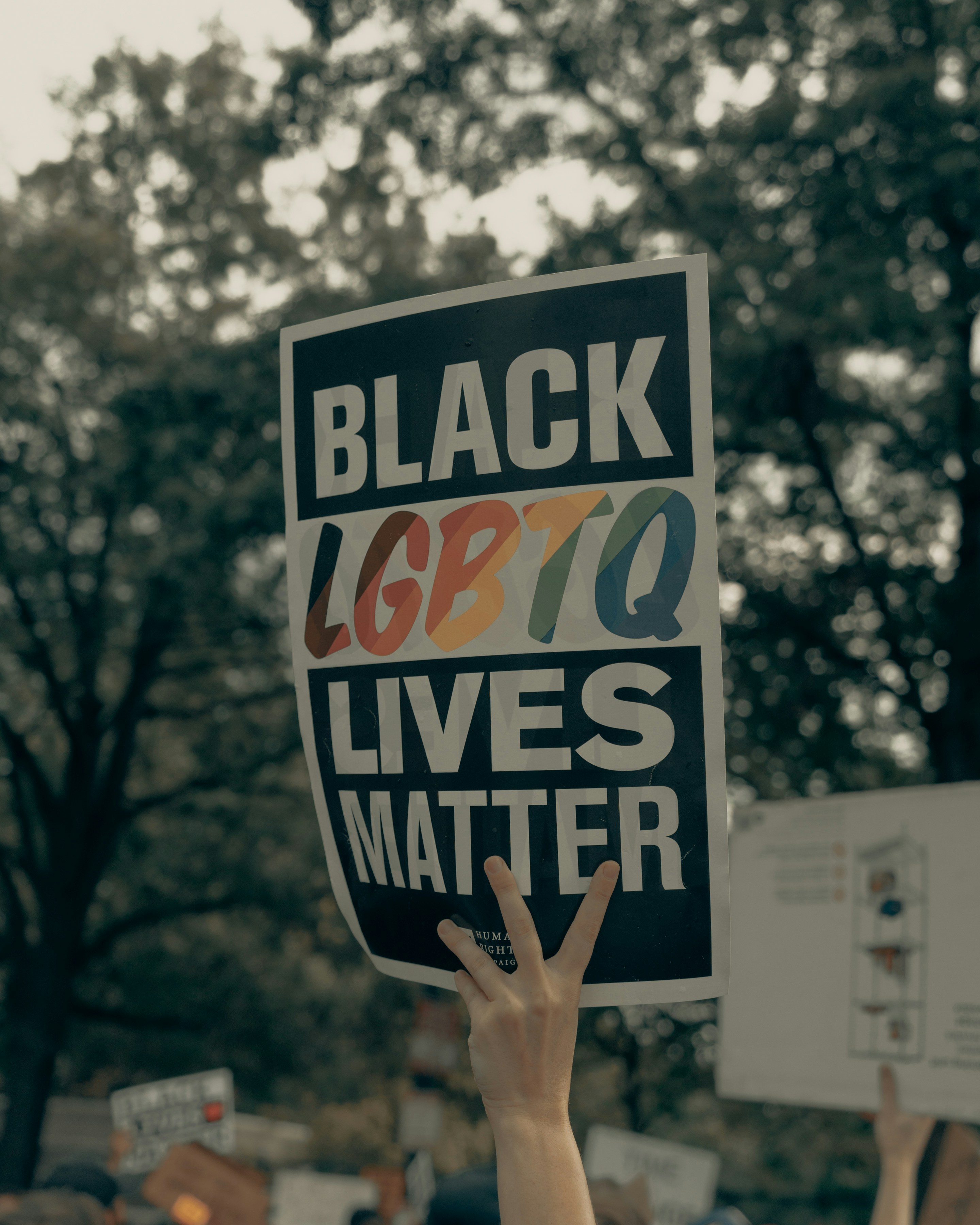 Woman holds up sign at the Black Lives Matter protest in Washington DC 6/6/2020 (IG: @clay.banks)