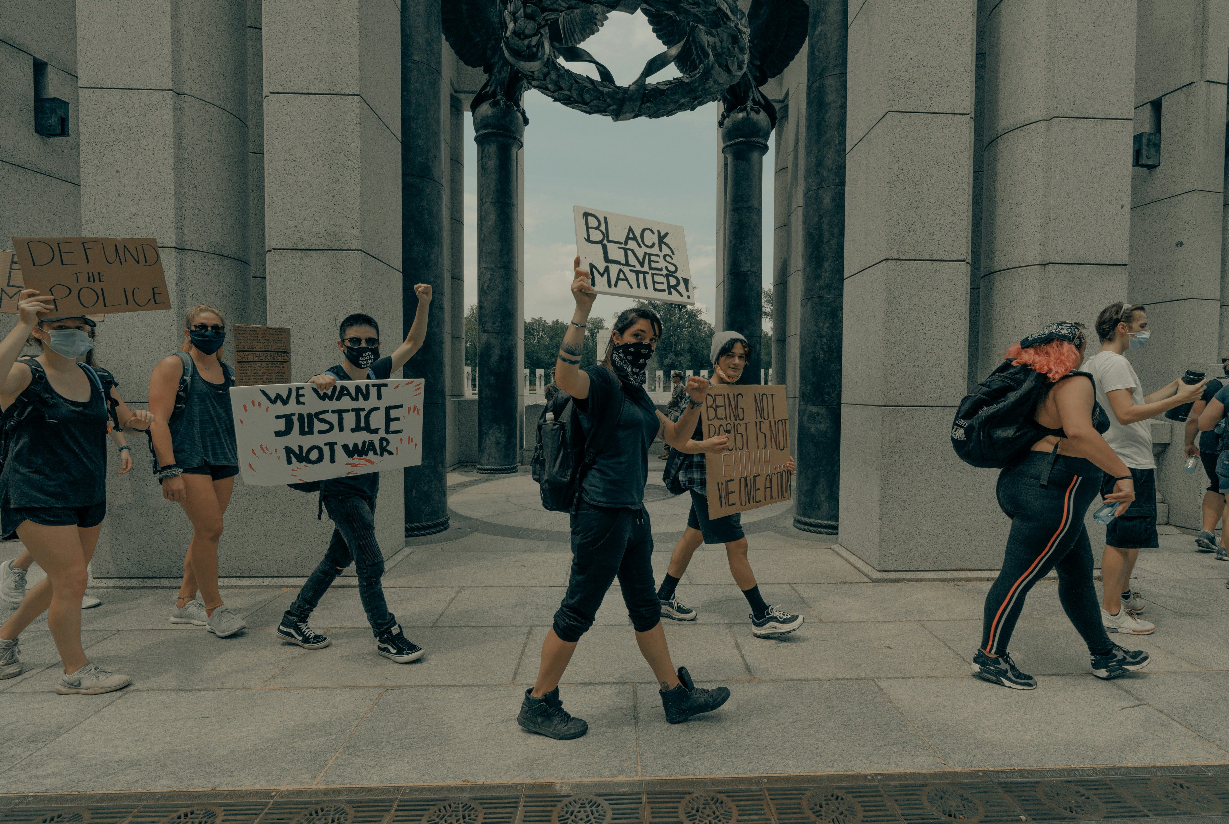 People march at the Black Lives Matter protest in Washington DC 6/6/2020 (IG: @clay.banks)