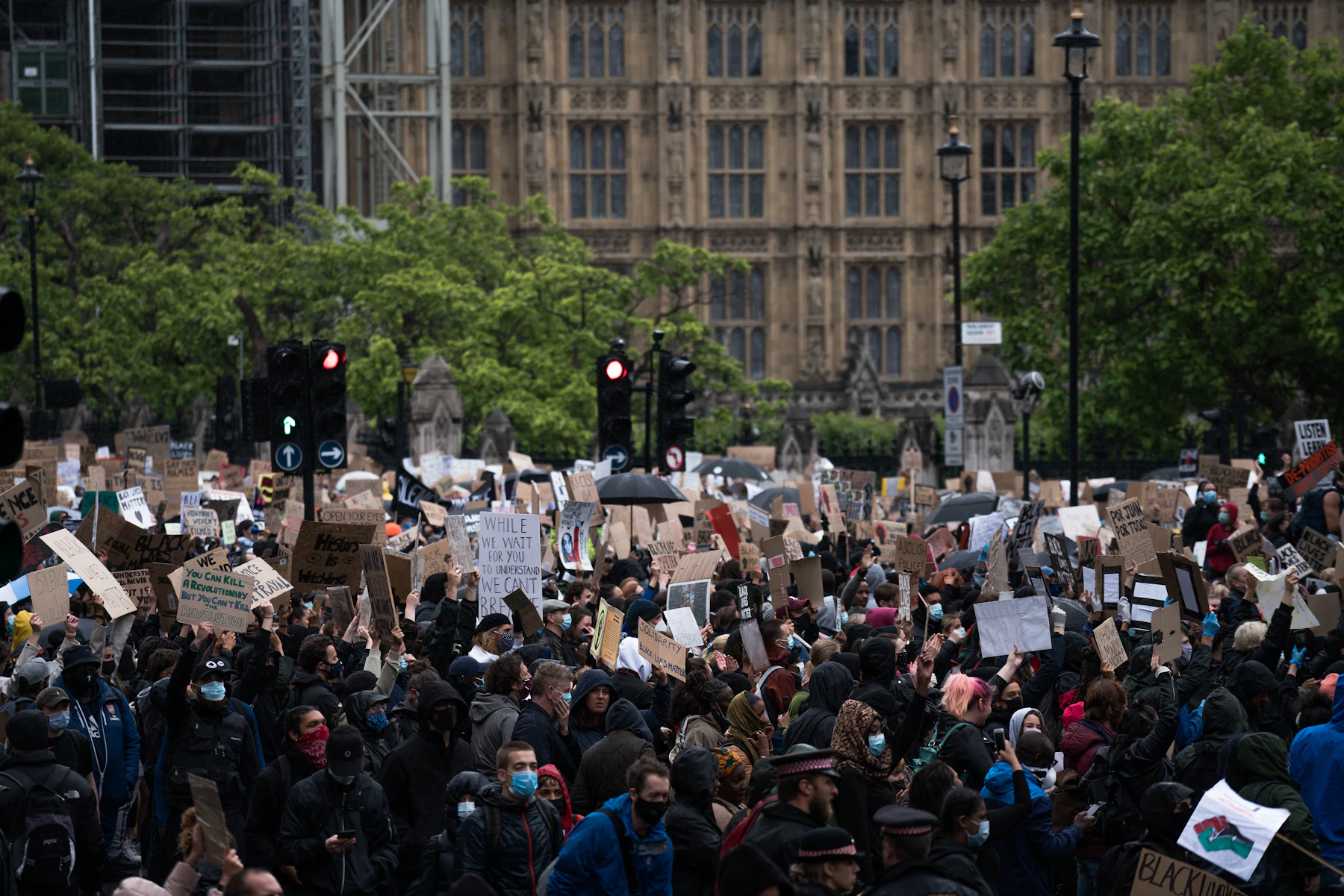 People gathering on a street