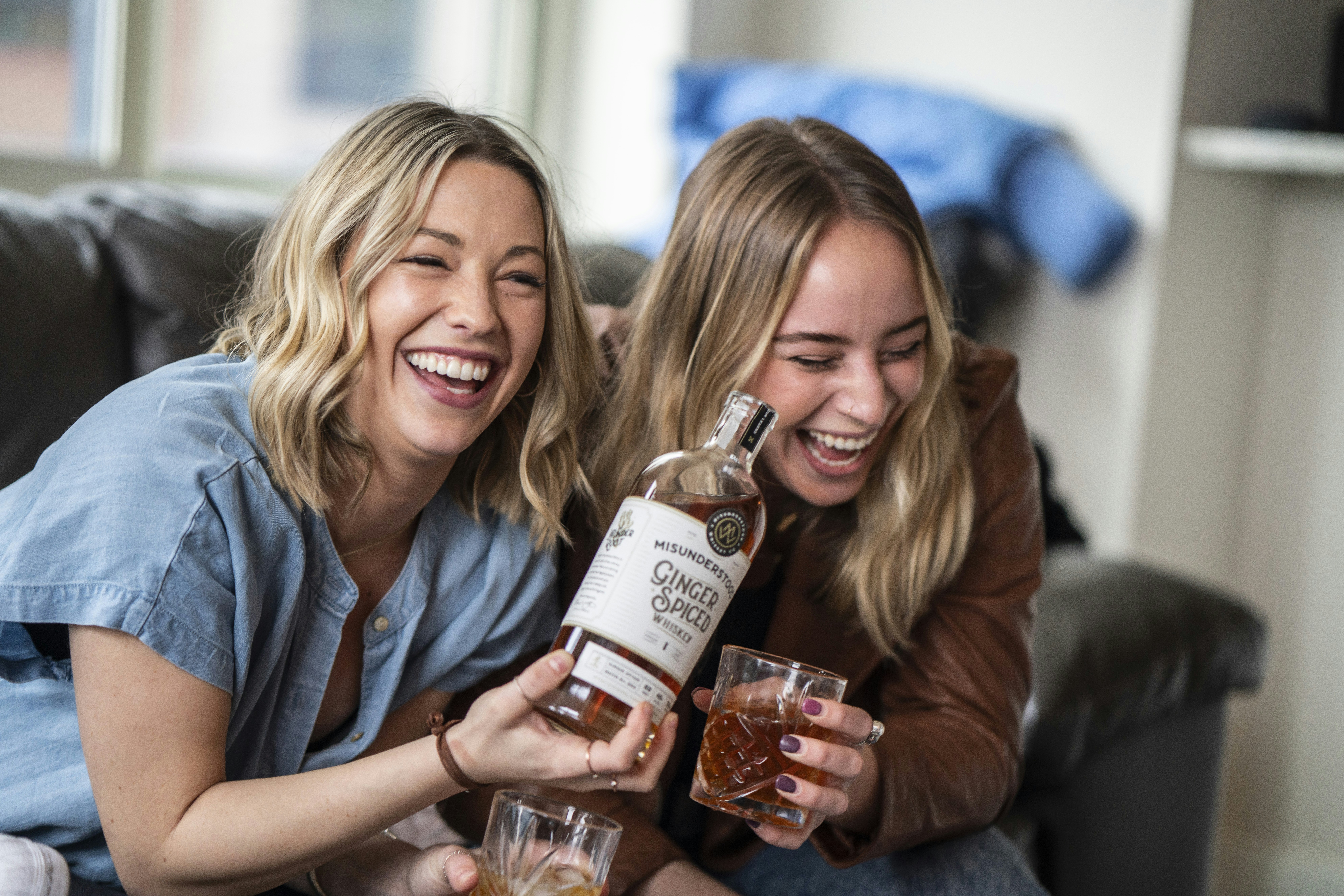 Best friends enjoying Misunderstood Ginger Spiced Whiskey